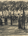 KatNr 419   Max Stobbe, Sommer im Biergarten. 1902.