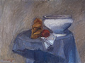 KatNr 172   Klaus Drechsler "Stilleben mit Weißbrot und Terrine". 1983.