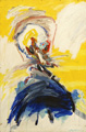 KatNr 225   Wolfram Adalbert Scheffler, Figur vor Gelb. 1982.