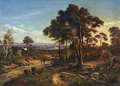 KatNr 015   Johann Anton Castell "Blick auf Dresden vom Wolfshügel". Wohl 1861.