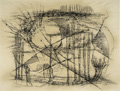 KatNr 540   Günther Huniat "Dar der Dämmerung bringe einige Gräser von hier (nach E. Guillevic)" / "Abend steigt auf". 1973/1975.