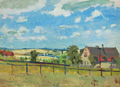 KatNr 080   Bernhard Kretzschmar, Gostritzer Landschaft (Blick auf Mockritz). Wohl frühe 1940er Jahre.