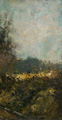 KatNr 069   Rudolf Höckner, Abendlicher Waldsaum. Wohl 1930er Jahre.