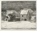 KatNr 660 Werner Wittig "Stilleben vor Weinbergen" / "Das Neustädter Ufer" / "Radebeul" / "Brockwitz" / Winterabend (Radebeul) / "Straße in Radebeul". 1966– 1970.