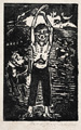 KatNr 532 Hedwig Holtz-Sommer, Flüchtlinge / Zwei alte Frauen / Rufender Knabe / Sitzender Knabe / Interieur mit Figuren / Schlafende. Wohl 1950er bis 1970.