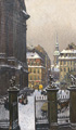 KatNr 043   Fritz Beckert, Dresden – Blick vom Coselpalais in die Töpferstraße. 1917.