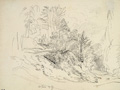 KatNr 273   Christian Friedrich Gille, Waldhang mit Holzsteg / Elbzillen. 1879 / um 1855/1860.