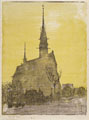 KatNr 246&nbsp;&nbsp; Siegfried Berndt, Kirche im Morgenlicht / Winterliche Kirche. 1907/ Wohl 1906.