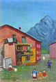 KatNr 200 Paul Schultz-Liebisch, Dorfstraße in der Hohen Tatra / "H. Tatra – Am Kriván" / "Haus in den Bergen". 1986/1988.