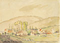 KatNr 318&nbsp;&nbsp; Paul Émile Pissarro, Französische Dorflandschaft. Wohl 1910er Jahre.