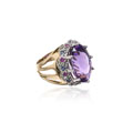 KatNr 669&nbsp;&nbsp; Ring mit Amethyst-Solitär.