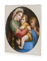 KatNr 641 Bildplatte "Madonna della Seggiola". Nach Raffael. Meissen. Wohl spätes 19. Jh.