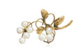 KatNr 677&nbsp;&nbsp; Florale Perlenbrosche in Traubenform.