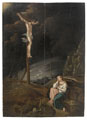 KatNr 014&nbsp;&nbsp; Gillis Mostaert d.Ä. "Maria Magdalena unter dem Kreuz". Vorlage 1570.