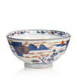 KatNr 734&nbsp;&nbsp; Große Schale im Imari-Stil. China. Wohl Kangxi. 1662–1722.