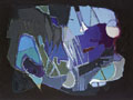 KatNr 165&nbsp;&nbsp; Ingo Kraft, Komposition in Violett, Blau und Grau. 1992.