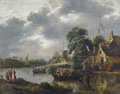 KatNr 013&nbsp;&nbsp; Klaes (Nicolaes) Molenaer "Flusslandschaft mit einer Festgesellschaft" ("Rivierlandschap met feestvierend gezelschap"). 1644– 1676.