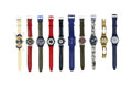 KatNr 683 Sammlung von 32 Armbanduhren, mit fünf Sondermodellen. SWATCH, Schweiz. 1983– 2008 / Drei Armbanduhren. Michel Jordi bzw. Fortis, Swiss. 1991.
