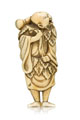KatNr 740&nbsp;&nbsp; Netsuke eines Chokwaro-Sennin. Japan. 18. Jh.
