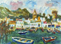 KatNr 507&nbsp;&nbsp; Gerhard Stengel "Hafen in Forio" (Ischia). 1994.