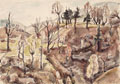 KatNr 296 Irma Lang-Scheer, Herbstliche Landschaft / Hafenansicht. Ohne Jahr/1940.