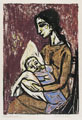 KatNr 427&nbsp;&nbsp; Hans Jüchser "Mutter und Kind" (Helga mit Caroline). 1962.