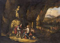 KatNr 005&nbsp;&nbsp; Abraham van Cuylenborch, Meleager und Atalante in einer Felsengrotte. Mitte 17. Jh.