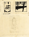 KatNr 248&nbsp;&nbsp; Hermann Glöckner "Zwei Stühle und Uhr". 1923.