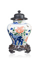 KatNr 691 Wucai-Balustertopf. China. Wohl Transitionalzeit 1620-1683