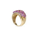 KatNr 626&nbsp;&nbsp; Gelbgold-Ring mit Ceylon-Saphiren. CV.
