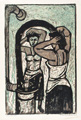KatNr 397&nbsp;&nbsp; Hans Jüchser, Frau bei der Toilette. 1956.