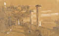KatNr 190&nbsp;&nbsp; Eduard Agricola, Blick auf den Vesuv von der Villa bei Posillipo. 1844.