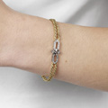 KatNr 585 Armband in Art déco-Form mit zartem Brillantbesatz.