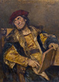KatNr 008&nbsp;&nbsp; Eudard Karl Franz von Gebhardt, Bildnis eines Kaufmanns in altdeutscher Tracht. Wohl spätes 19. Jh.