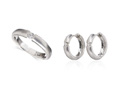 KatNr 634&nbsp;&nbsp; Set aus Weißgold-Spannring und Ohrringen mit Brillanten.