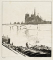 KatNr 216 Siegfried Berndt "Landungsbrücke" / Zillen auf der Seine. 1911/1912.