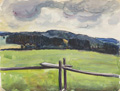 KatNr 219&nbsp;&nbsp; Siegfried Berndt, Weite Landschaft / Abendstimmung / Sandweg bei Gewitter / Sandweg. Wohl 1920er Jahre.