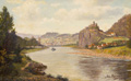 KatNr 062&nbsp;&nbsp; Josef Reiner, Der Schreckenstein mit Blick auf Usti nad Labem. 1919.