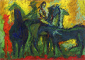 KatNr 117&nbsp;&nbsp; Wolfgang Frankenstein "Pferde und Gauchos III". 1972.