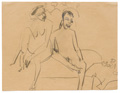 KatNr  Ernst Ludwig Kirchner "Nacktes Paar im Atelier". 1910.