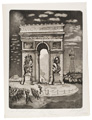 KatNr 412&nbsp;&nbsp; Hans Körnig "Der Triumphbogen in Paris" / "Das Monstrum". 1962/1963.