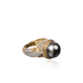 KatNr 632 Gelbgold-Ring mit Tahiti-Perle.