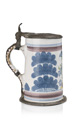 KatNr 567 Walzenkrug. Bayreuther Fayencenfabrik. Periode Pfeiffer-Fränkel, 1757.