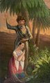 KatNr 021&nbsp;&nbsp; Unbekannter Deutschrömer oder Nazarener, Hagar an der Quelle. Wohl 1820er/1830er Jahre.