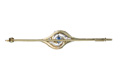 KatNr 651 Broschnadel mit zentralem Saphir.