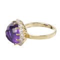 KatNr 801 Blütenring mit Amethyst-Solitär (ca. 6,3 ct).