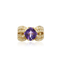 KatNr 804 Schleifenbandring mit zentralem Amethyst (ca. 2,1 ct).