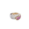KatNr 808&nbsp;&nbsp; Bicolor-Pavéring mit Rubinen und Diamanten. Bita.