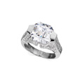 KatNr 785&nbsp;&nbsp; Weißgold-Ring mit Moissanit-Solitär (ca. 3,6 ct).