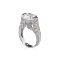 KatNr 785 Weißgold-Ring mit Moissanit-Solitär (ca. 3,6 ct).